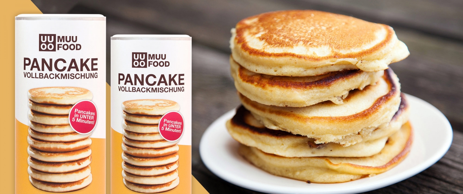 Pancake Backmischungen von unsere Marke Muu FOOD. Leckerer geht es nicht!